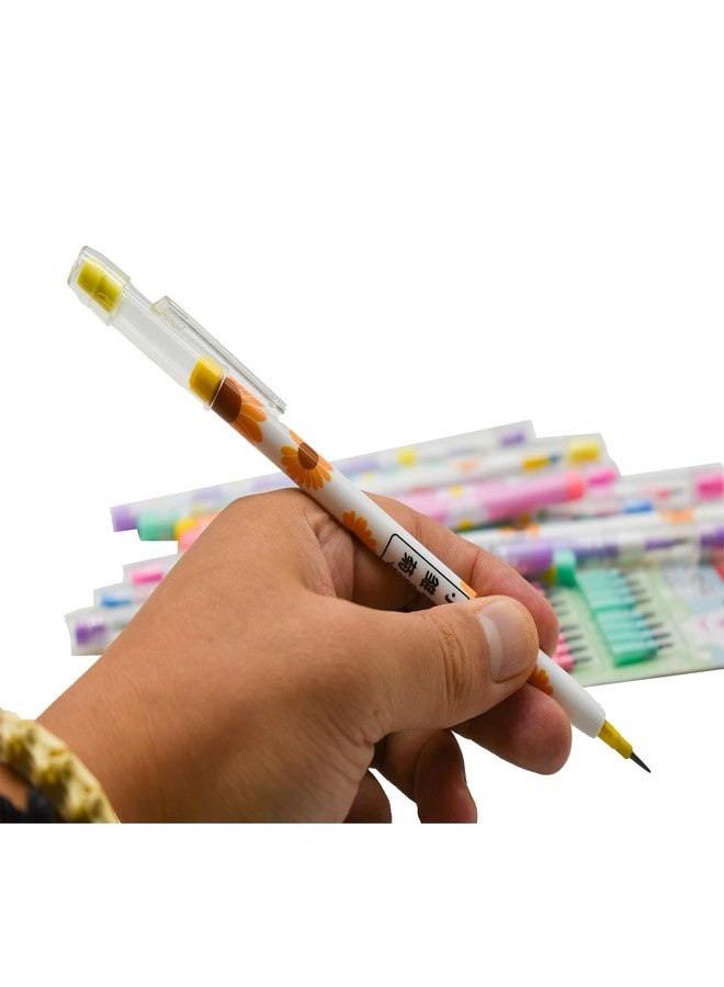 Lopenle 36 Adorable Daisy Stacking Pencils With 192 Refills No sharpening pencils Preshapened pencil for school - Image 4